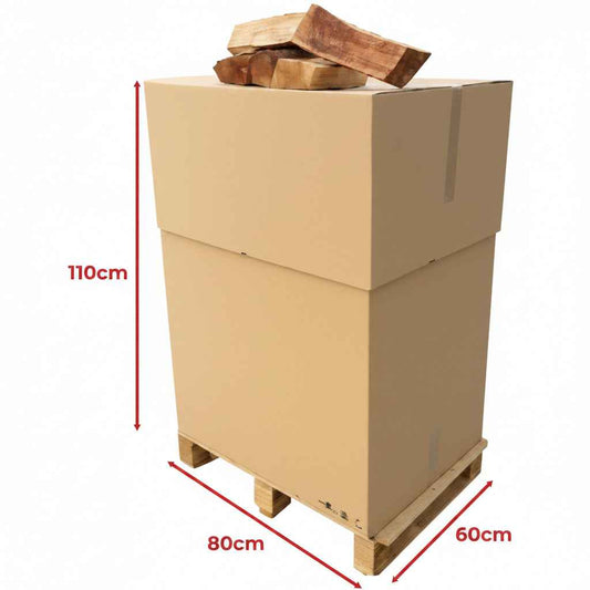 Bois de chauffage Briand Combustibles, 25 cm, très sec, étuvé, en vrac de 0,5 m³, prêt à brûler efficacement.