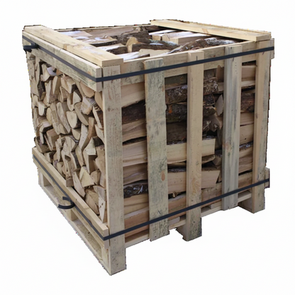 Bûches de bois de chauffage Briand Combustibles, 45 cm, 1,25 stère, prêtes à brûler, empilées pour chauffage.