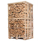 Palette de bois de chauffage sec étuvé Briand Combustibles, 50 cm, 2,5 stères, visible en pile pour cheminée ou chauffage.