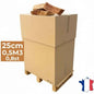 Bois de chauffage Briand Combustibles, bois de 25 cm extra sec et étuvé, lot de 0,5 m³ pour cheminée ou poêle