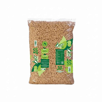 Granulés de bois BIO PELLET Briand Combustibles, 100 % résineux, sac de 10 kg, pour chauffage écologique.