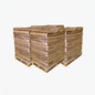 Lot de 3 palettes de bois densifié Woodstock de Briand Combustibles, bûches en bois compacté, stockage pratique et écologique.