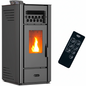 Poêle à granulés Briand Combustibles SANNOVER-Air Anita 11,6 kW noir avec autonomie de 22h, classe énergétique A+