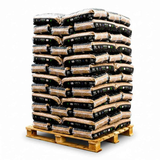 Granulés de bois BIOSYL Premium Briand Combustibles dans un sac de 15 kg, pellets de haute performance pour chauffage.