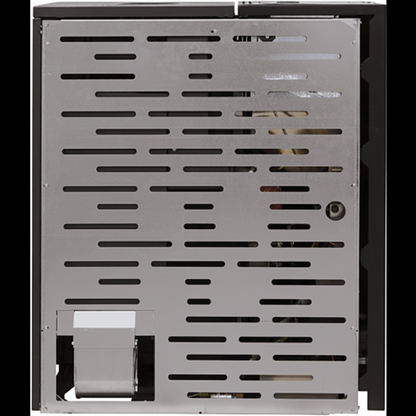 Poêle à bois hybride Briand Combustibles BRONPI, 10 kW avec WiFi option, noir, pour chauffage mixte bois et granulés.