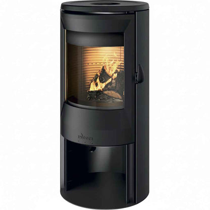 Poêle à bois Briand combustibles Neosen Plus 8 kW noir avec triple vitrage, design moderne et efficacité énergétique A+.