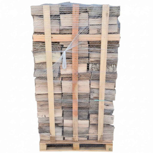 Bois de chauffage sec de 30 cm, palette de 2 m³, chêne, hêtre, charme, frêne, par Briand Combustibles, prêt à brûler