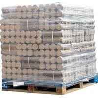 Bûches compressées Briand combustibles, 27-30 cm, palette d'une tonne avec 66 packs, bois densifié fabriqué en France